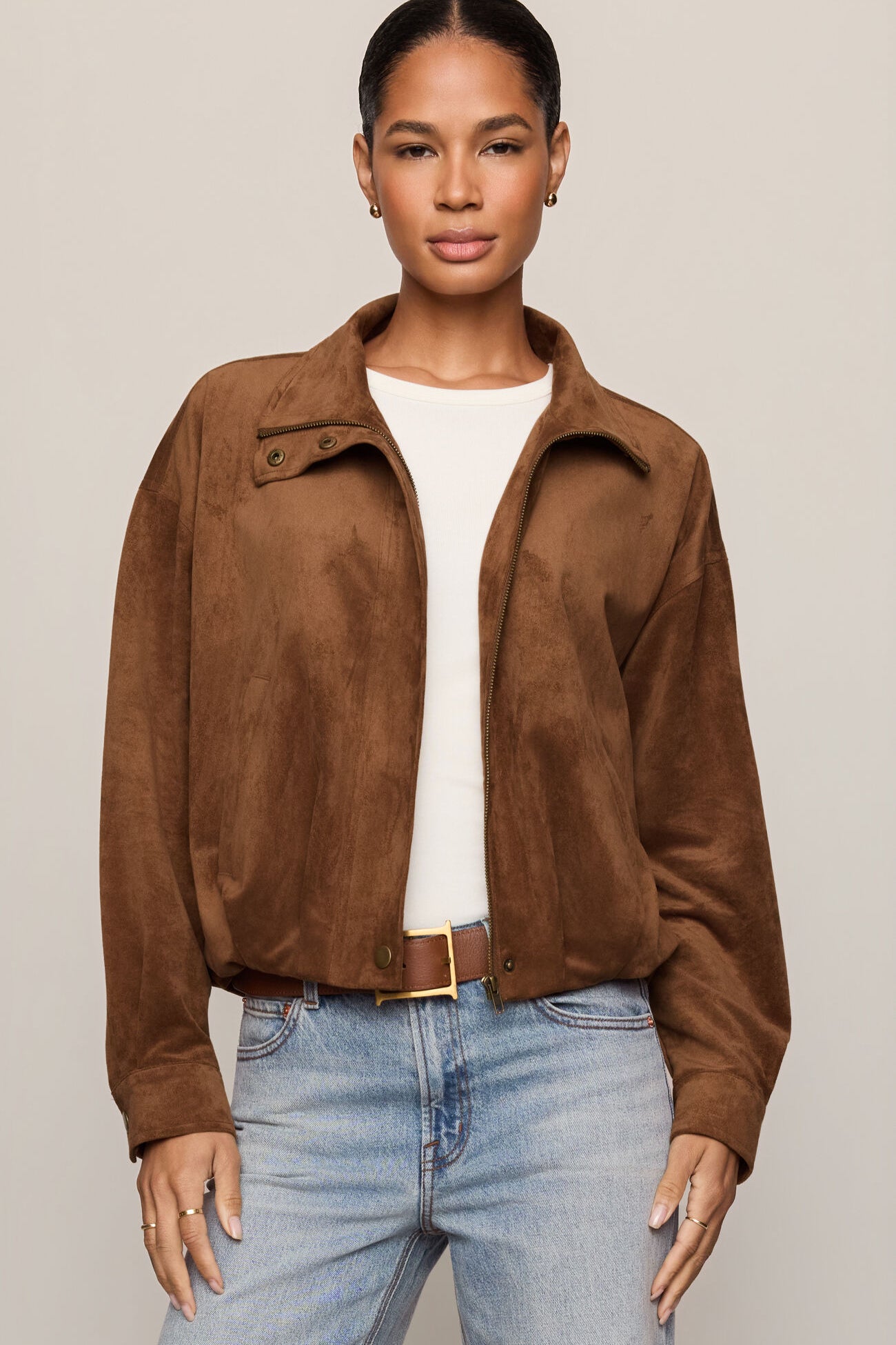 Z Supply | Corbin Faux Suede Bubble Hem Jacket | Sweetest Stitch RVA