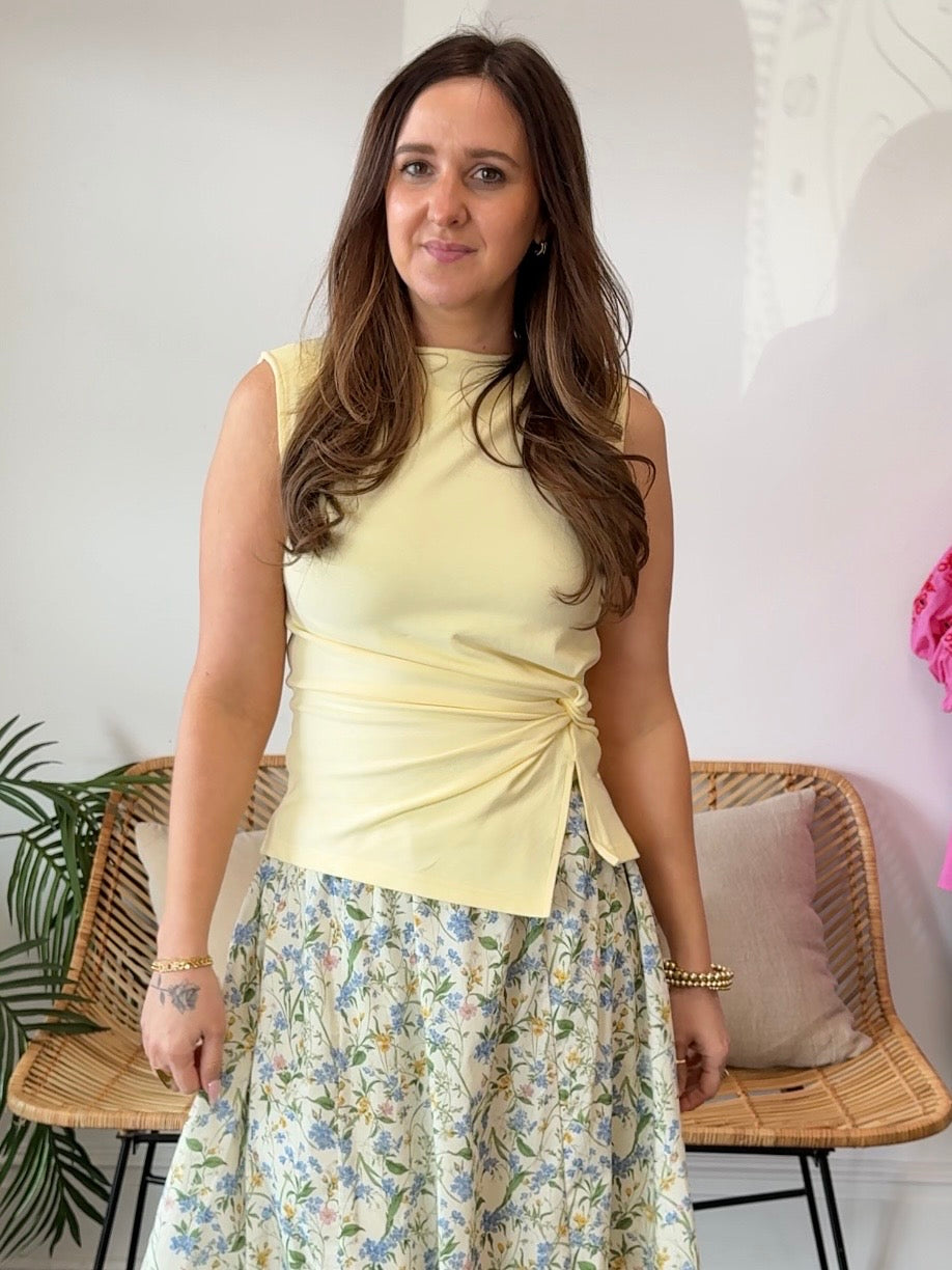 Mod Ref | Josephine Sleeveless Twist Front Top | Sweetest Stitch RVA