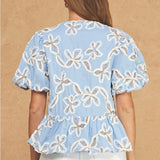 Strut & Bolt | Jules Embroidered Peplum Top | Sweetest Stitch Boutique