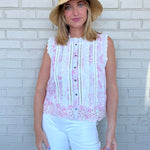 Entro | Monica Sleeveless Button Up Top | Sweetest Stitch