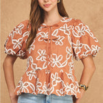 Strut & Bolt | Jules Embroidered Peplum Top | Sweetest Stitch Boutique