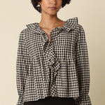 Olivaceous | Hazel Gingham Blouse - Black | Sweetest Stitch Boutique