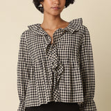 Olivaceous | Hazel Gingham Blouse - Black | Sweetest Stitch Boutique
