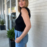 Miou Muse | Black Knit Sleeveless Top | Sweetest Stitch