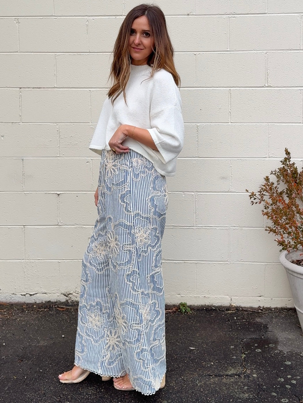 THML | Allison Striped Wide Leg Pants | Sweetest Stitch Boutique