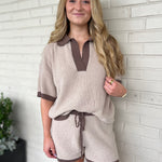 Promesa | Gwyneth V-Neck Short Sleeve Top | Sweetest Stitch Boutique
