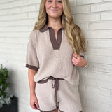 Promesa | Gwyneth V-Neck Short Sleeve Top | Sweetest Stitch Boutique