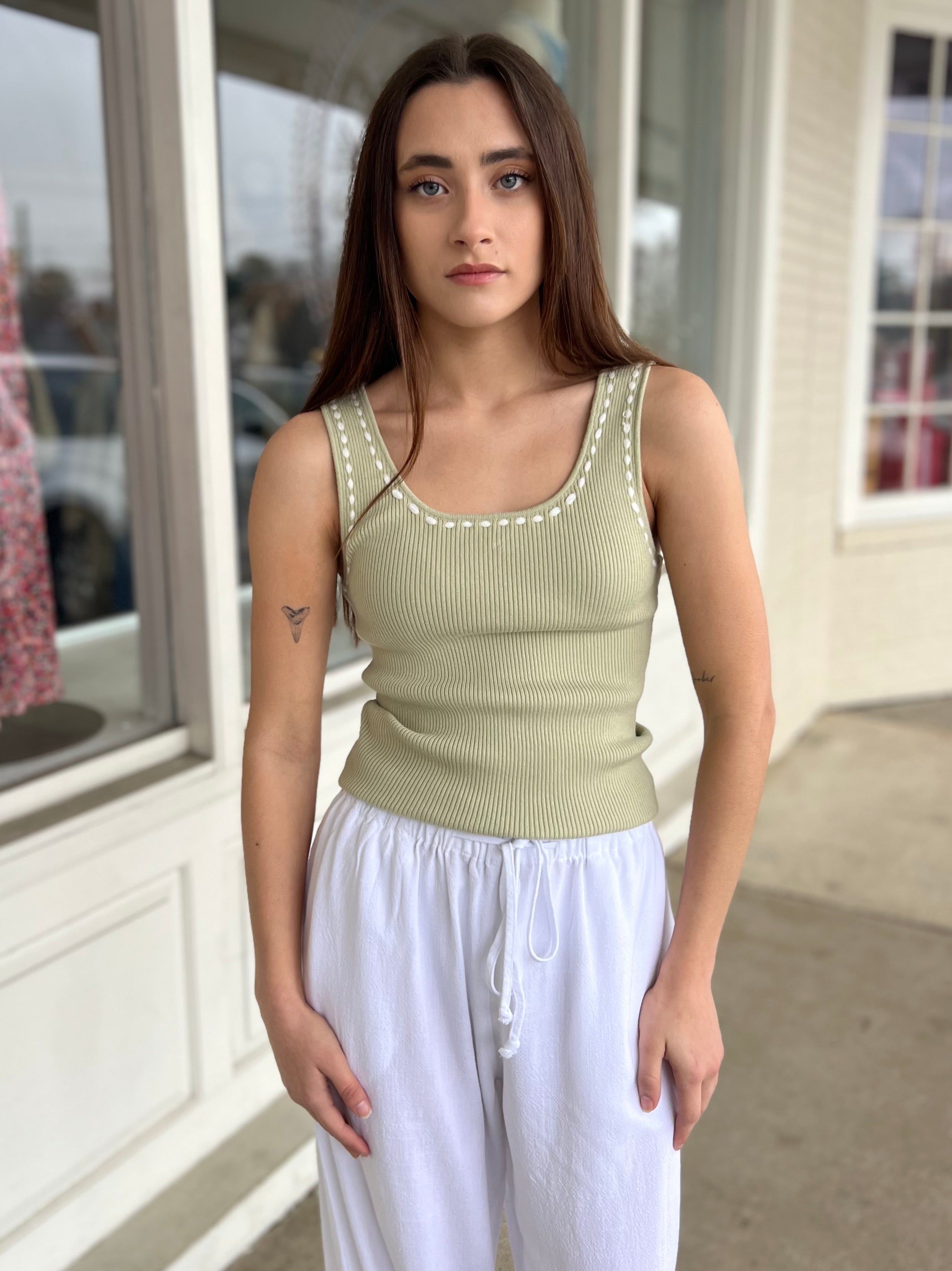 In February | Sallie Ribbed Knit Tank | Sweetest Stitch Boutique