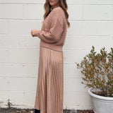 Party Hopping Pleated Dress & Sweater Set