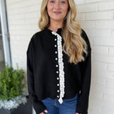 Miou Muse | Emily Lace Button Front Cardigan | Sweetest Stitch