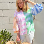 Entro | Kelly Striped Color Block Top | Sweetest Stitch Boutique