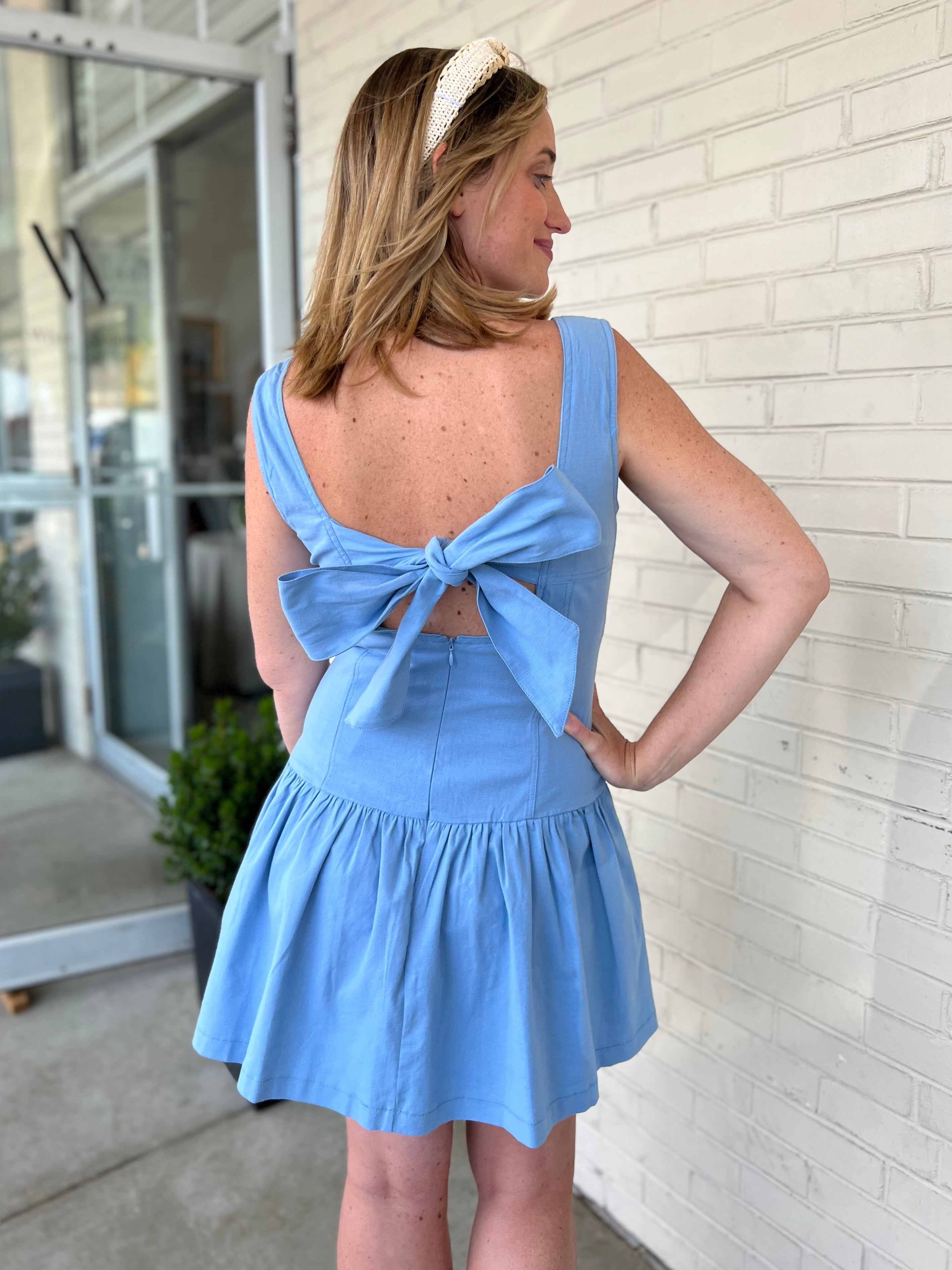 Idem Ditto | Isabelle Blue Mini Dress | Sweetest Stitch