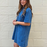 Entro | Whitney Button Front Denim Dress | Sweetest Stitch Boutique