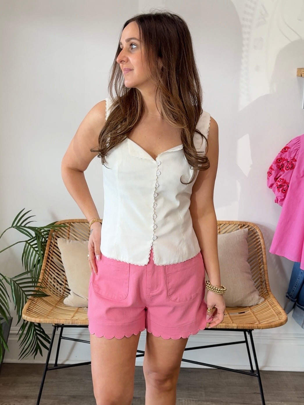 Aureum | Sleeveless Button Front Jennifer Top | Sweetest Stitch RVA