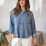 Miou Muse | Malani Button Up Denim Shirt | Sweetest Stitch Boutique