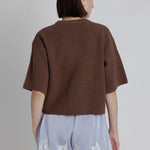 Aureum | Gemma Short Sleeve Cardigan Brown | Sweetest Stitch Boutique