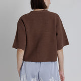 Aureum | Gemma Short Sleeve Cardigan Brown | Sweetest Stitch Boutique