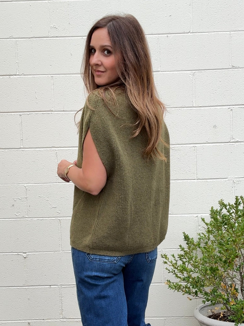 THML | Sage Mock Neck Sweater | Sweetest Stitch Boutique Richmond