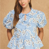 Strut & Bolt | Jules Embroidered Peplum Top | Sweetest Stitch Boutique