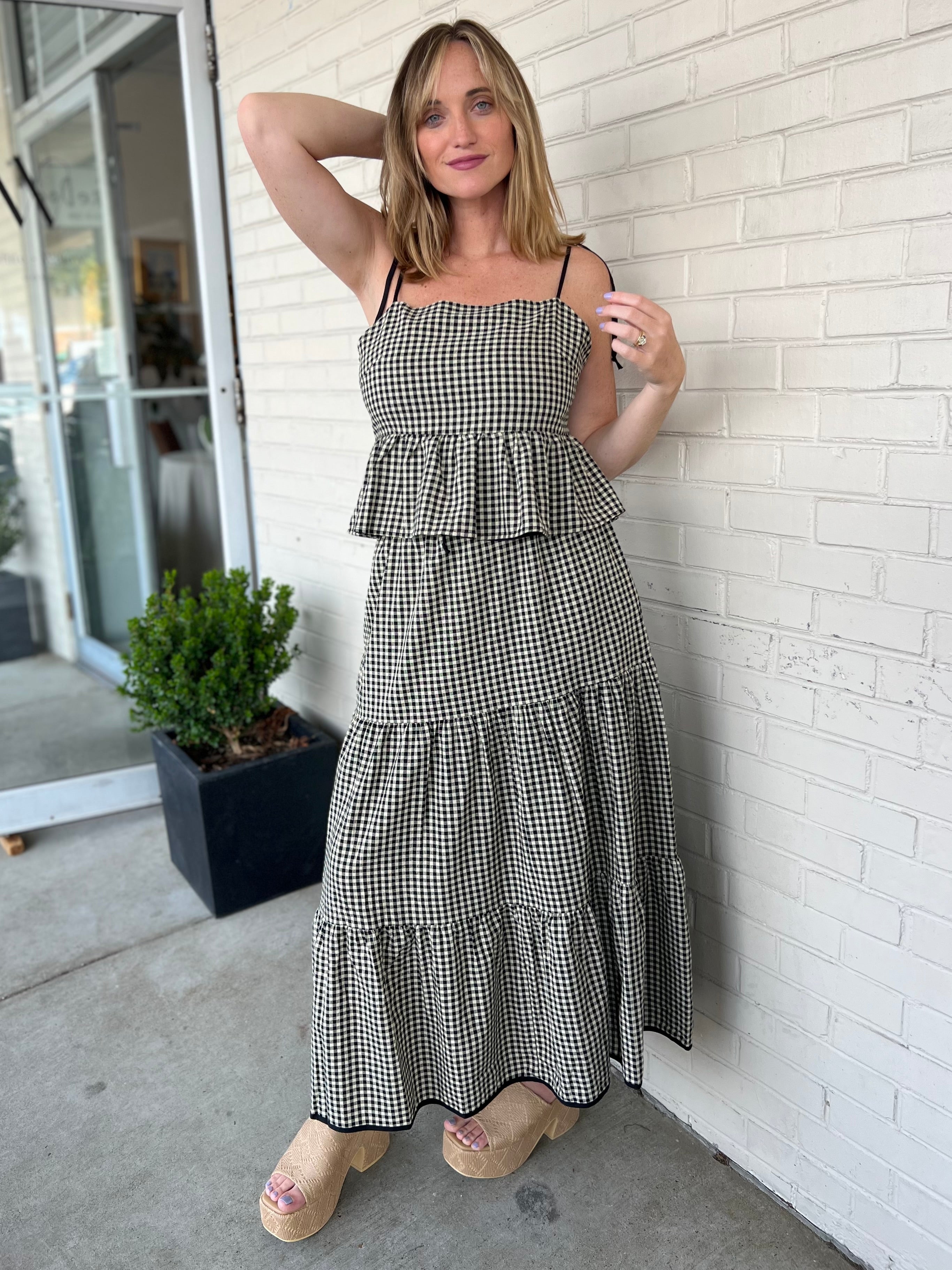 Miou Muse | Sadie Gingham Midi Skirt | Sweetest Stitch