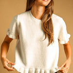 Miou Muse | Jess Ruffle Hem Sweater | Sweetest Stitch Boutique RVA