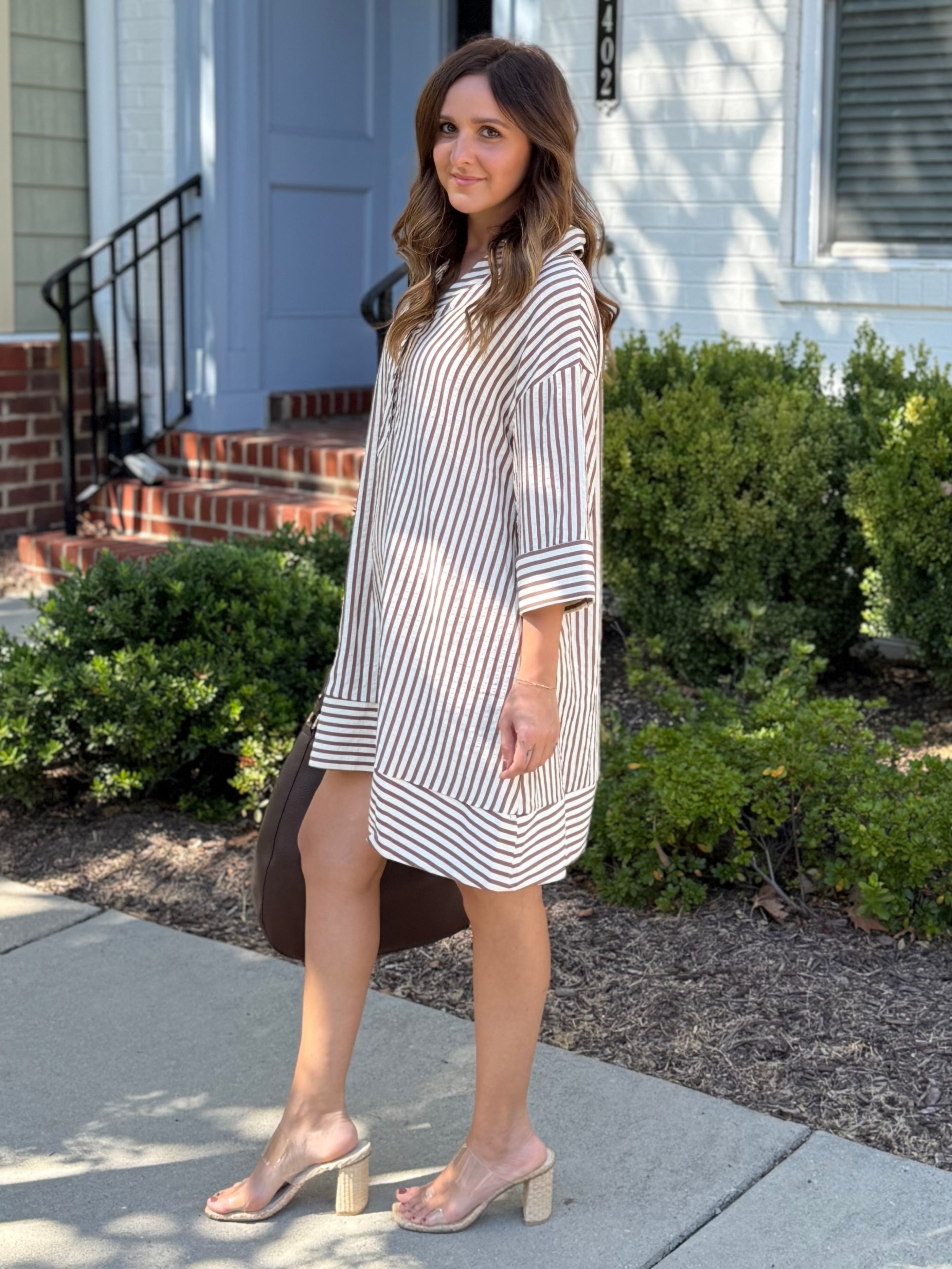 Entro | Ella Striped Mini Dress | Sweetest Stitch Boutique Richmond