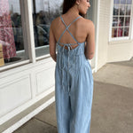 Miou Muse | Luna Chambray Light Denim Jumpsuit | Sweetest Stitch