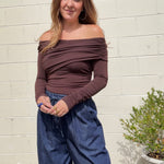 ASTR The Label | Datia Ruched Off Shoulder Top | Sweetest Stitch