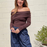 ASTR The Label | Datia Ruched Off Shoulder Top | Sweetest Stitch