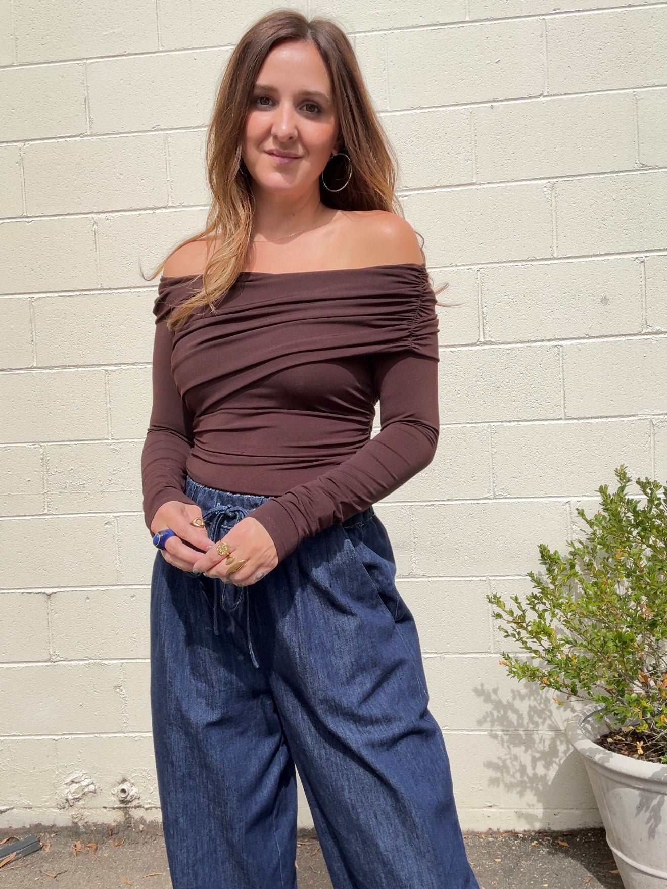 ASTR The Label | Datia Ruched Off Shoulder Top | Sweetest Stitch