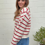 Miou Muse | Ayla Striped Button Front Cardigan | Sweetest Stitch