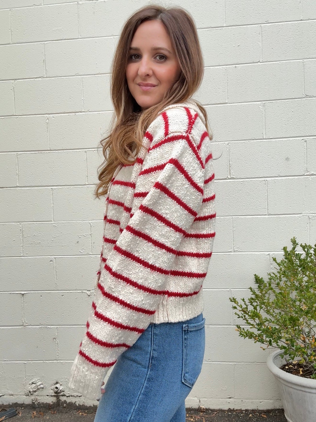 Miou Muse | Ayla Striped Button Front Cardigan | Sweetest Stitch