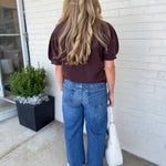 Just Black Denim | Gabby Cuffed Wide Leg Jeans | Sweetest Stitch