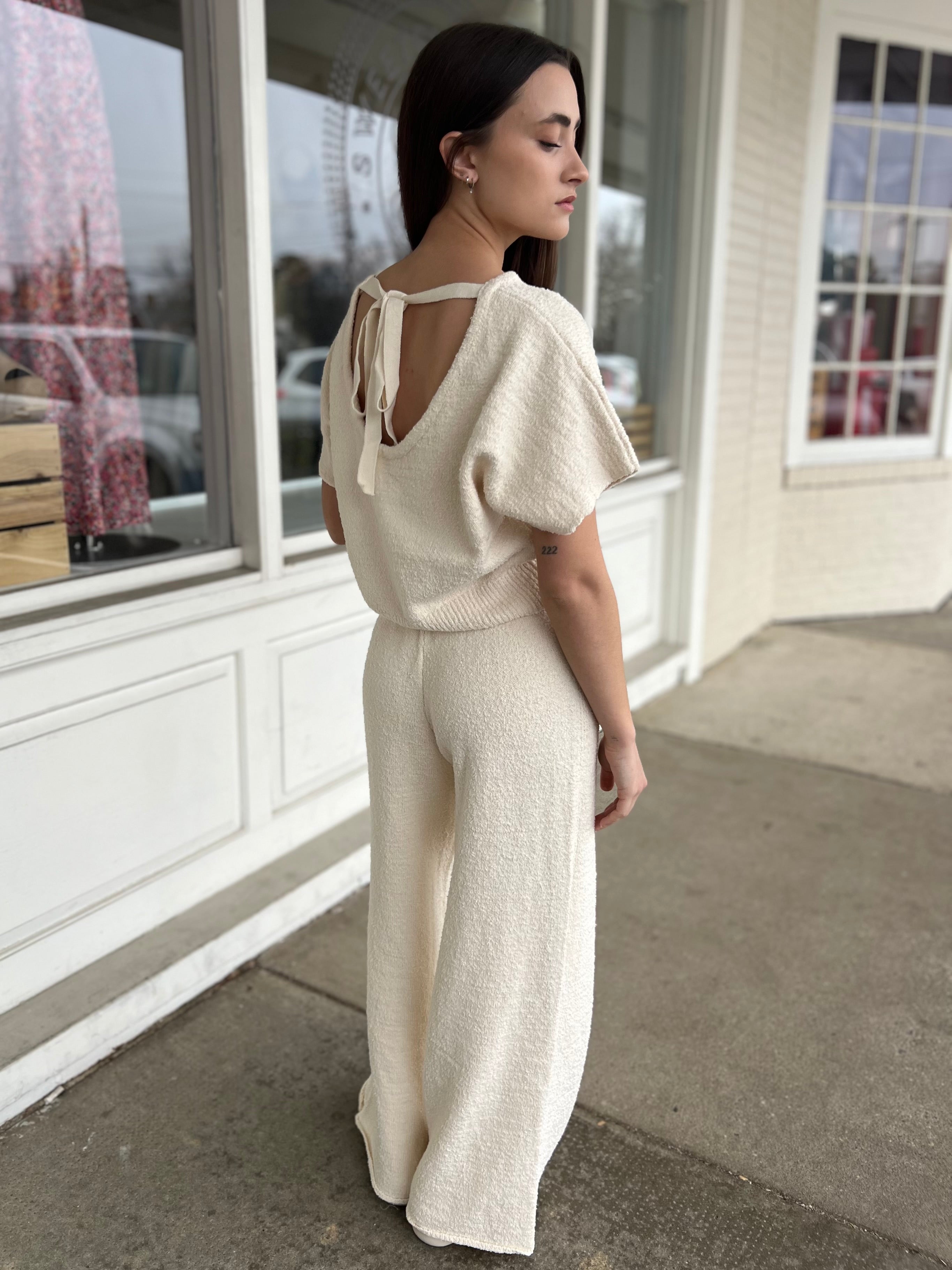 Miou Muse | Morgan Fuzzy Wide Leg Knit Pants | Sweetest Stitch