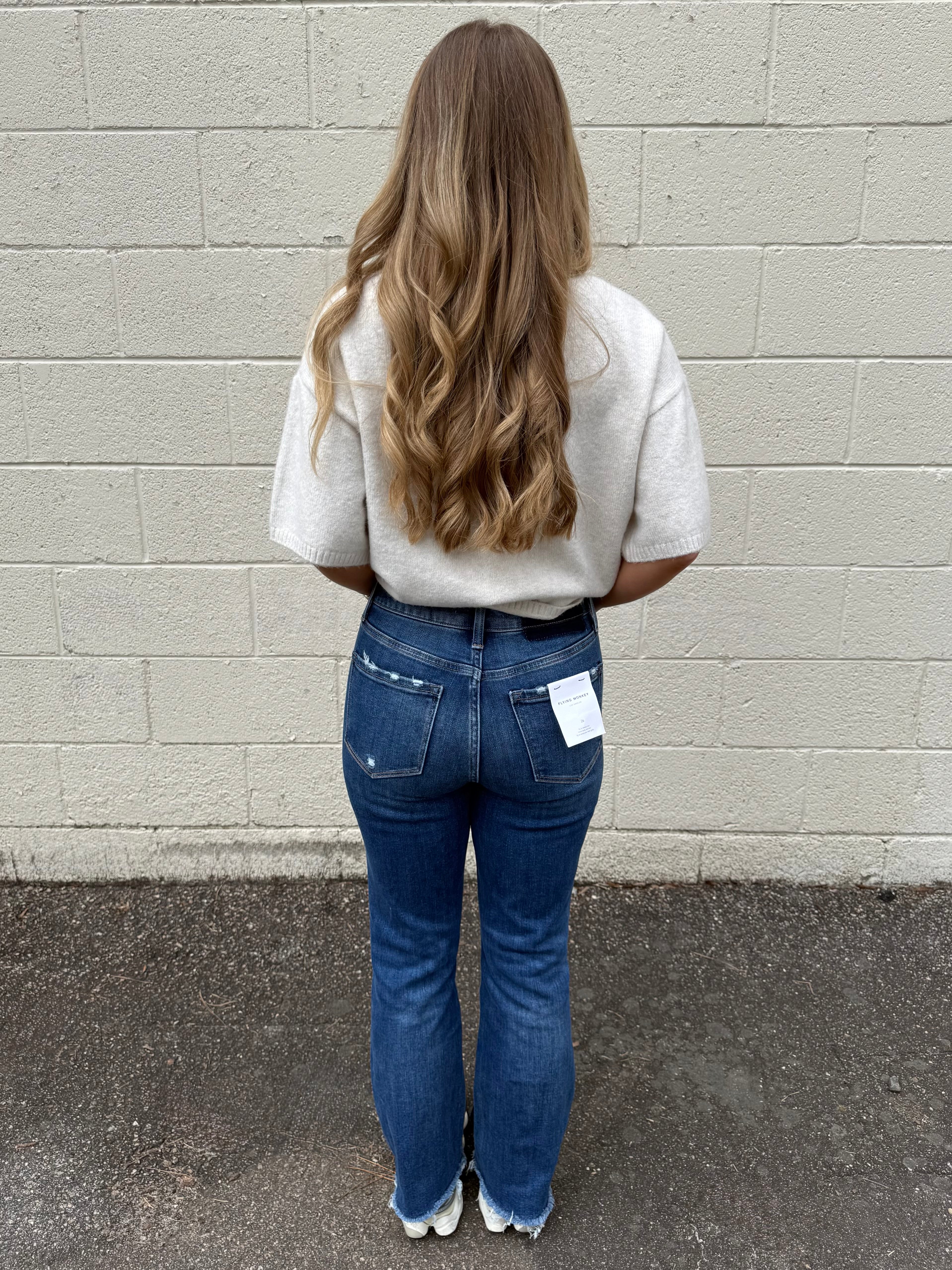 Flying Monkey | Lily Crop Flare Jeans | Sweetest Stitch Boutique