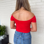 Olivaceous | Frensis Ruched Off Shoulder Top | Sweetest Stitch