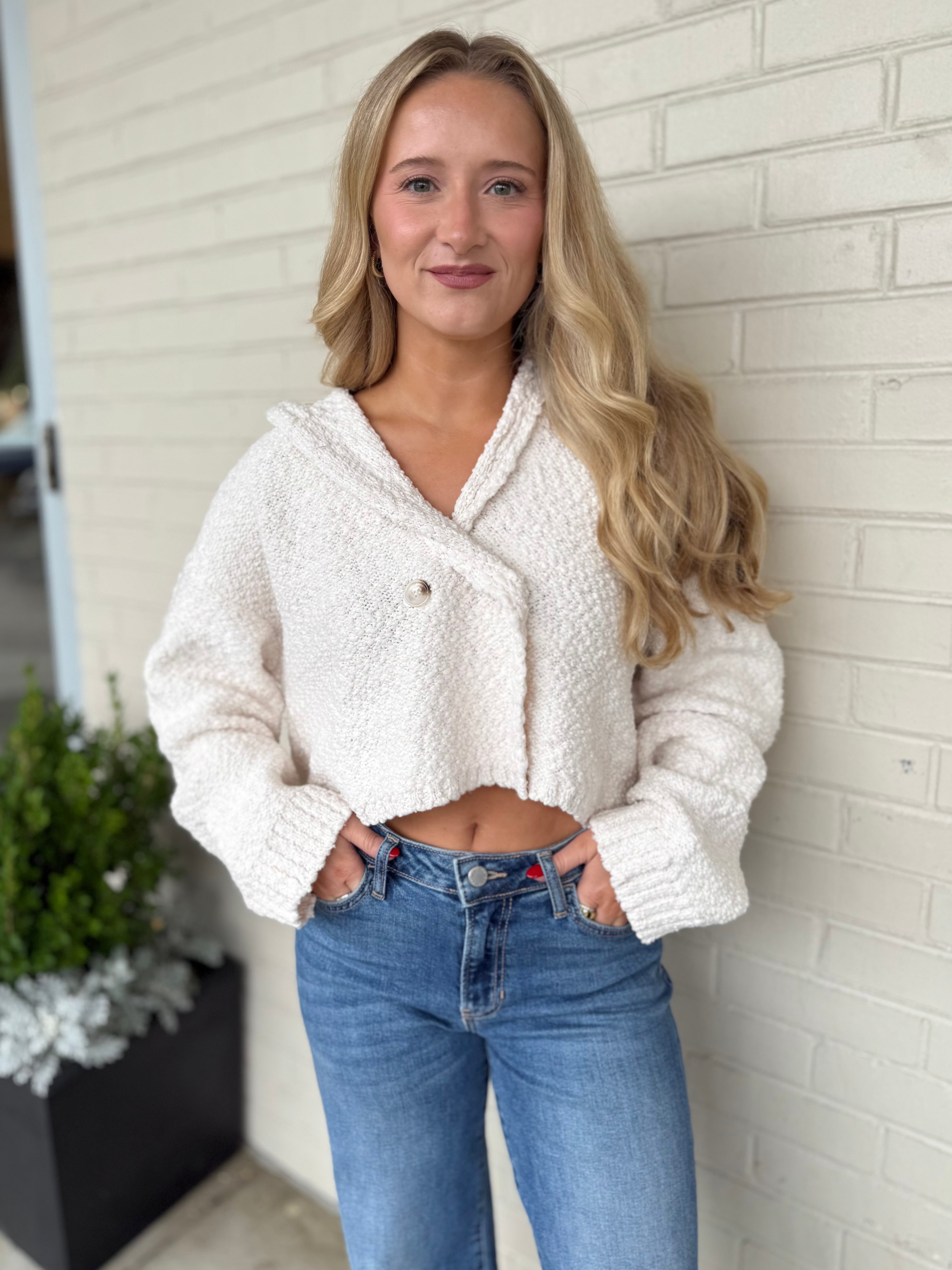 Storia | Alivia Cropped Hooded Sweater | Sweetest Stitch Boutique