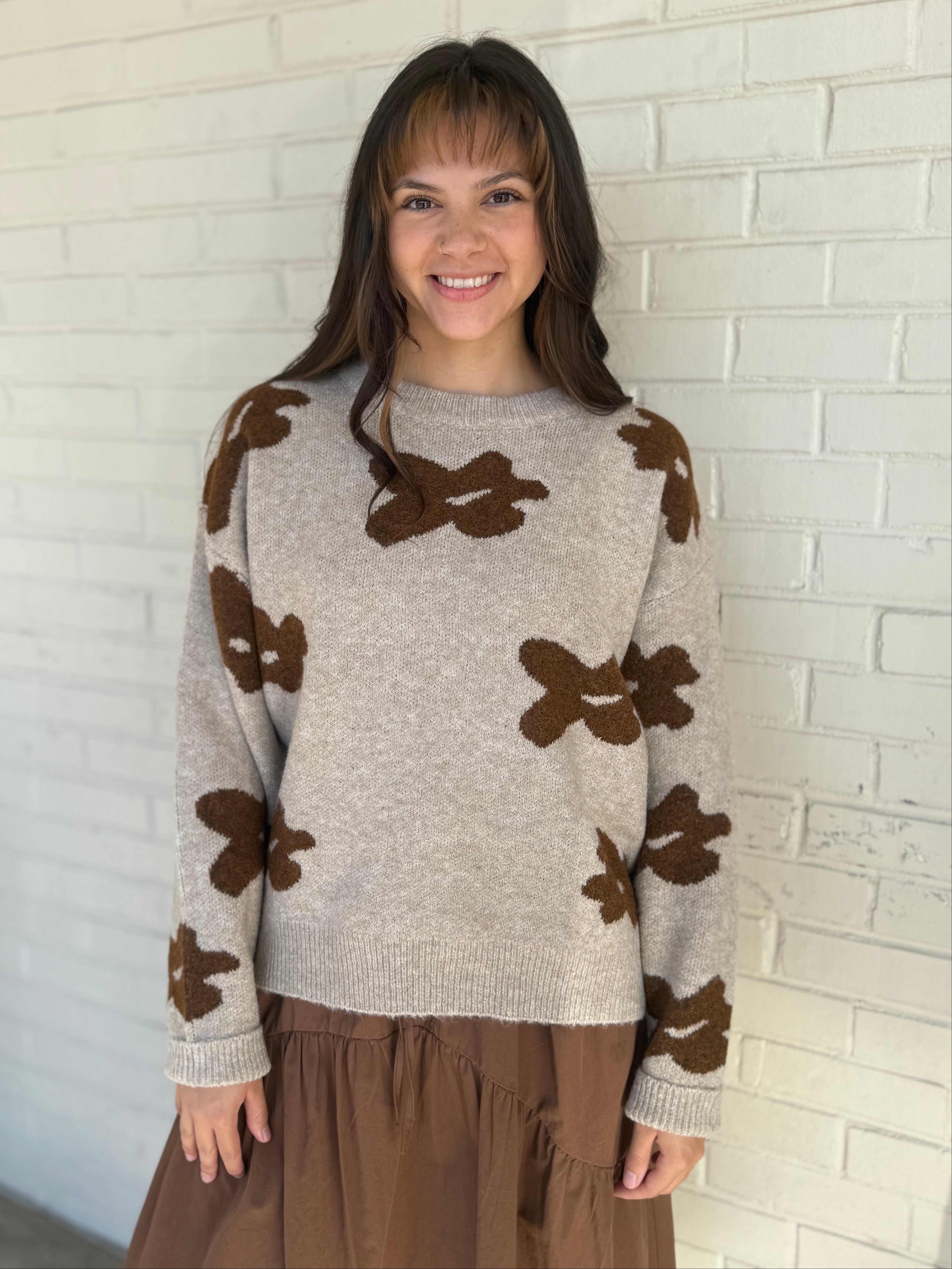 Storia | Harley Floral Oversized Sweater | Sweetest Stitch Boutique