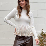 Current Air | Jocelyn Ribbed Flare Sweater | Sweetest Stitch Boutique