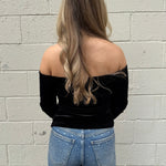 ASTR The Label | Salem Velvet Off Shoulder Top | Sweetest Stitch