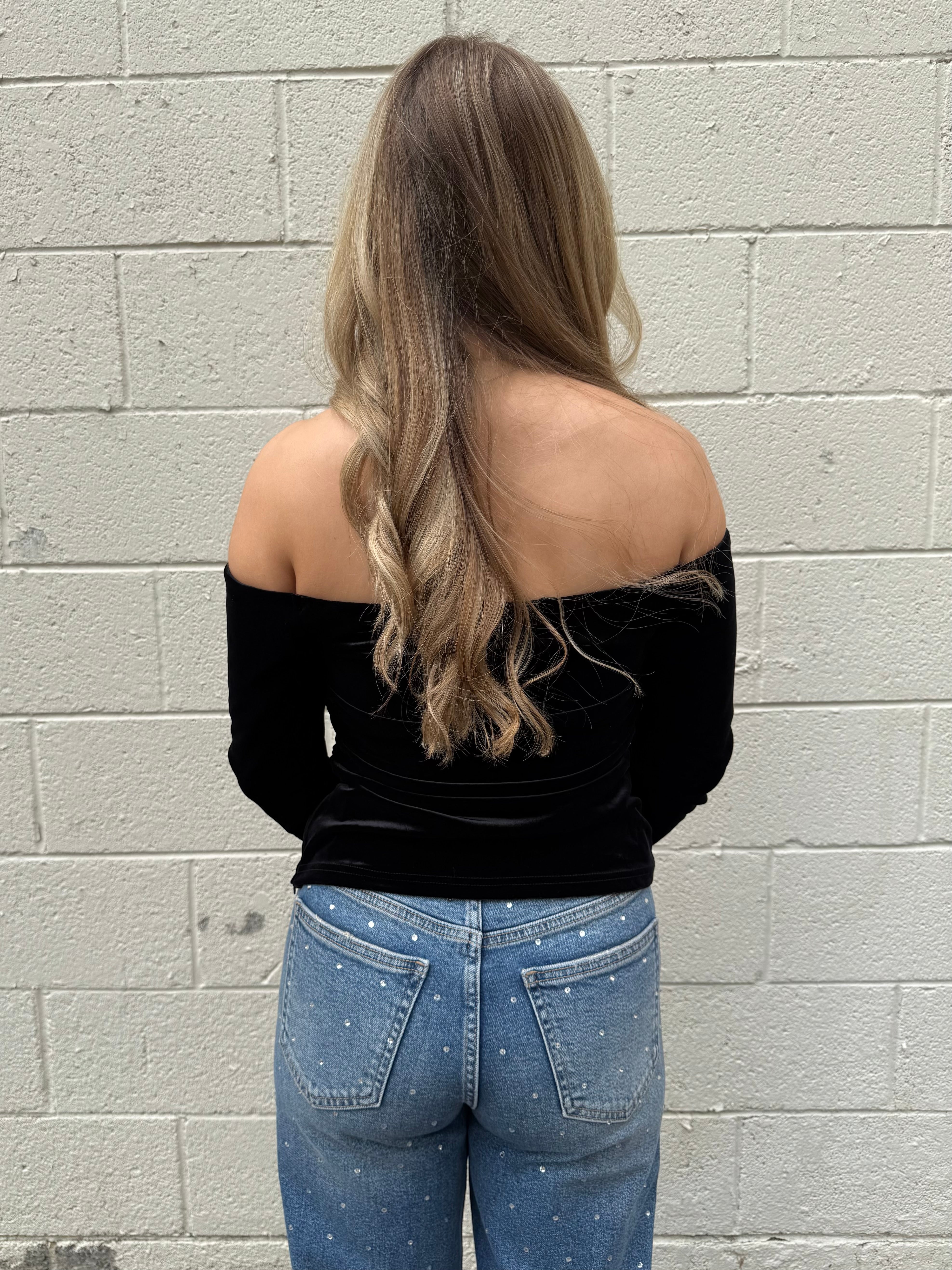 ASTR The Label | Salem Velvet Off Shoulder Top | Sweetest Stitch