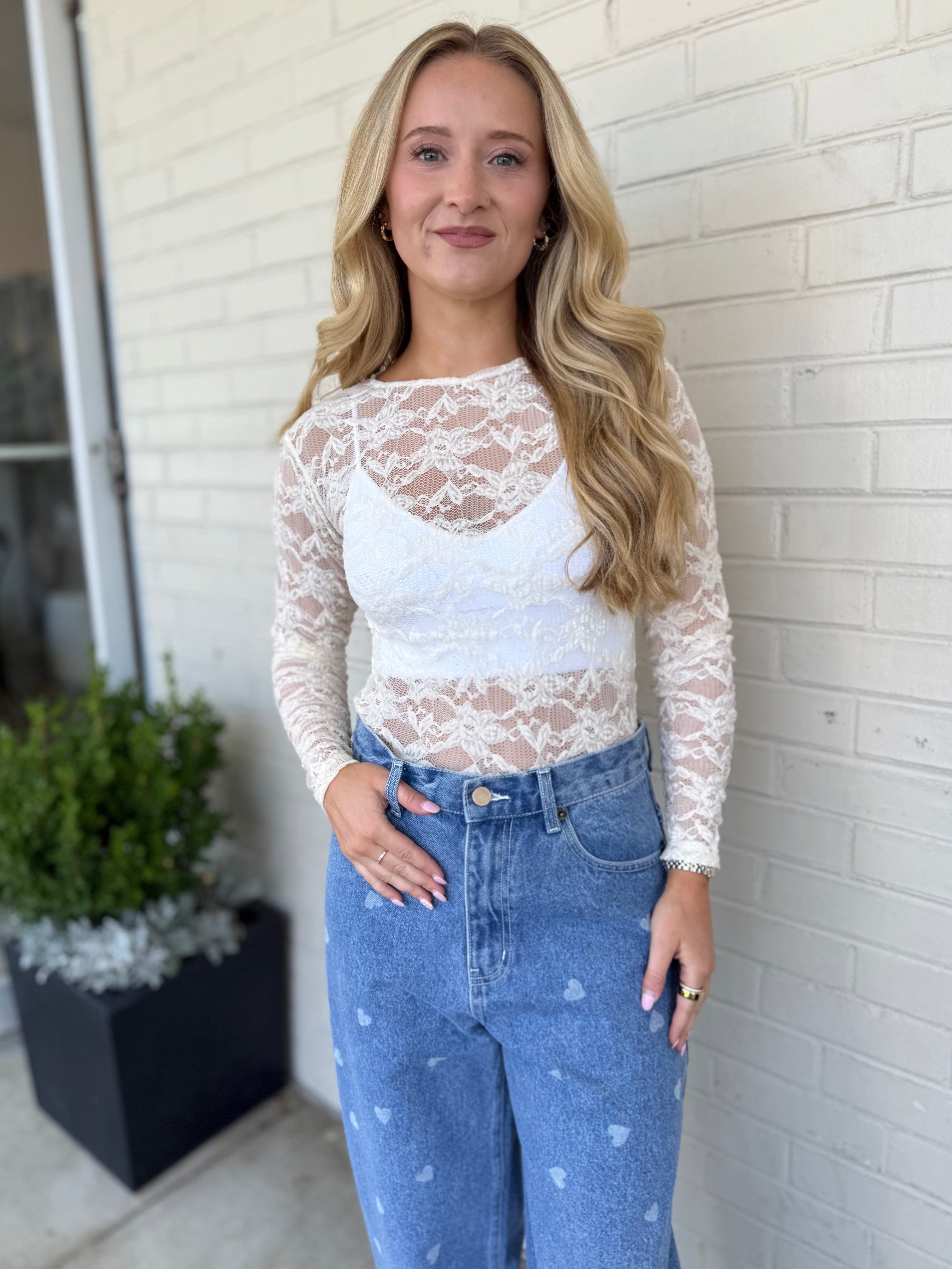 Miou Muse | Colleen Sheer Lace Top | Sweetest Stitch Boutique
