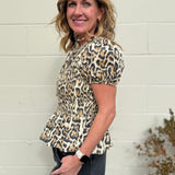 Vienna Puff Sleeve Smocked Top