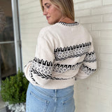 Z Supply | Perci Striped Sweater - Crystal | Sweetest Stitch Boutique