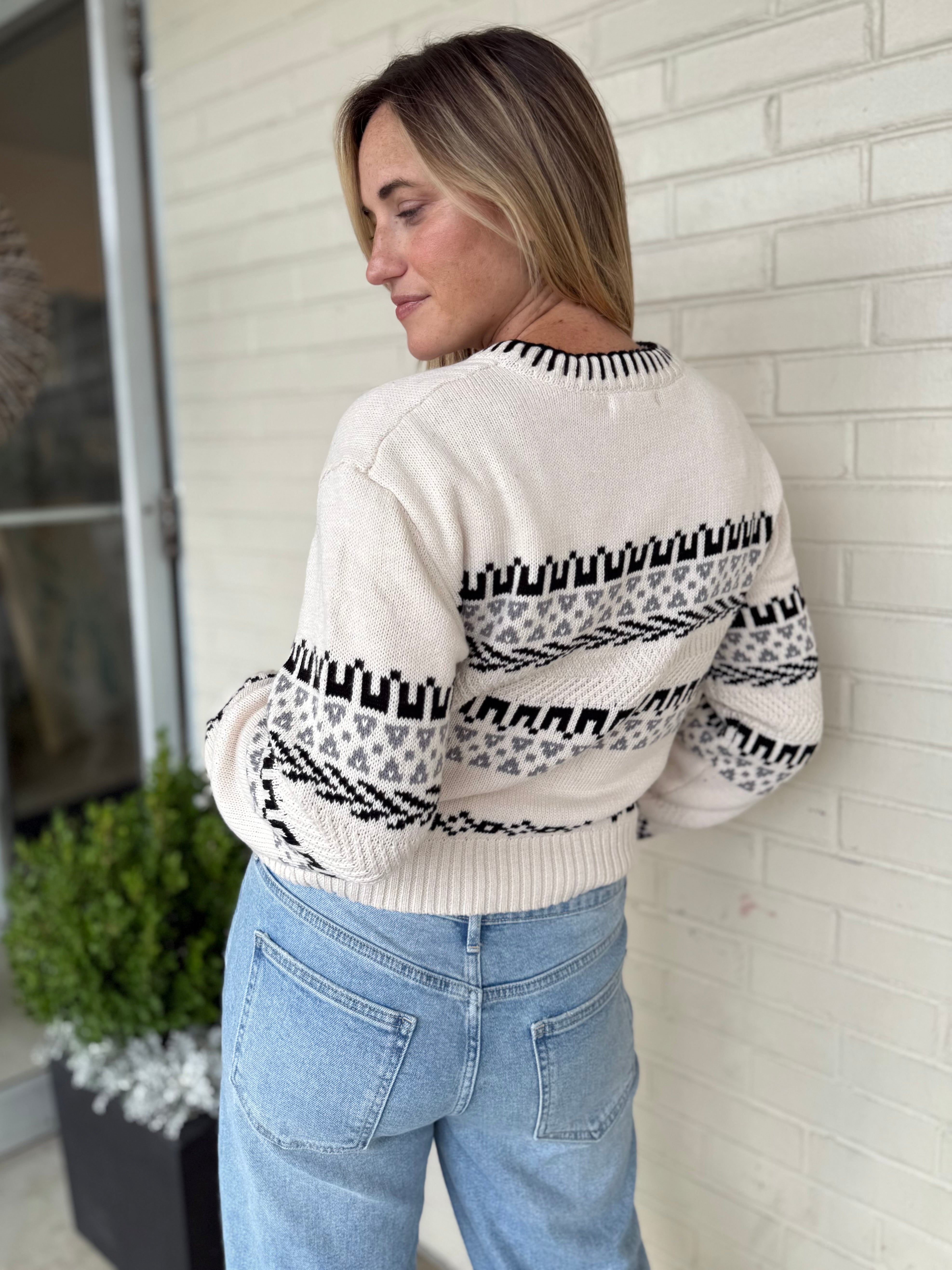 Z Supply | Perci Striped Sweater - Crystal | Sweetest Stitch Boutique