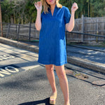 Current Air | Kennedy Denim Mini Dress | Sweetest Stitch