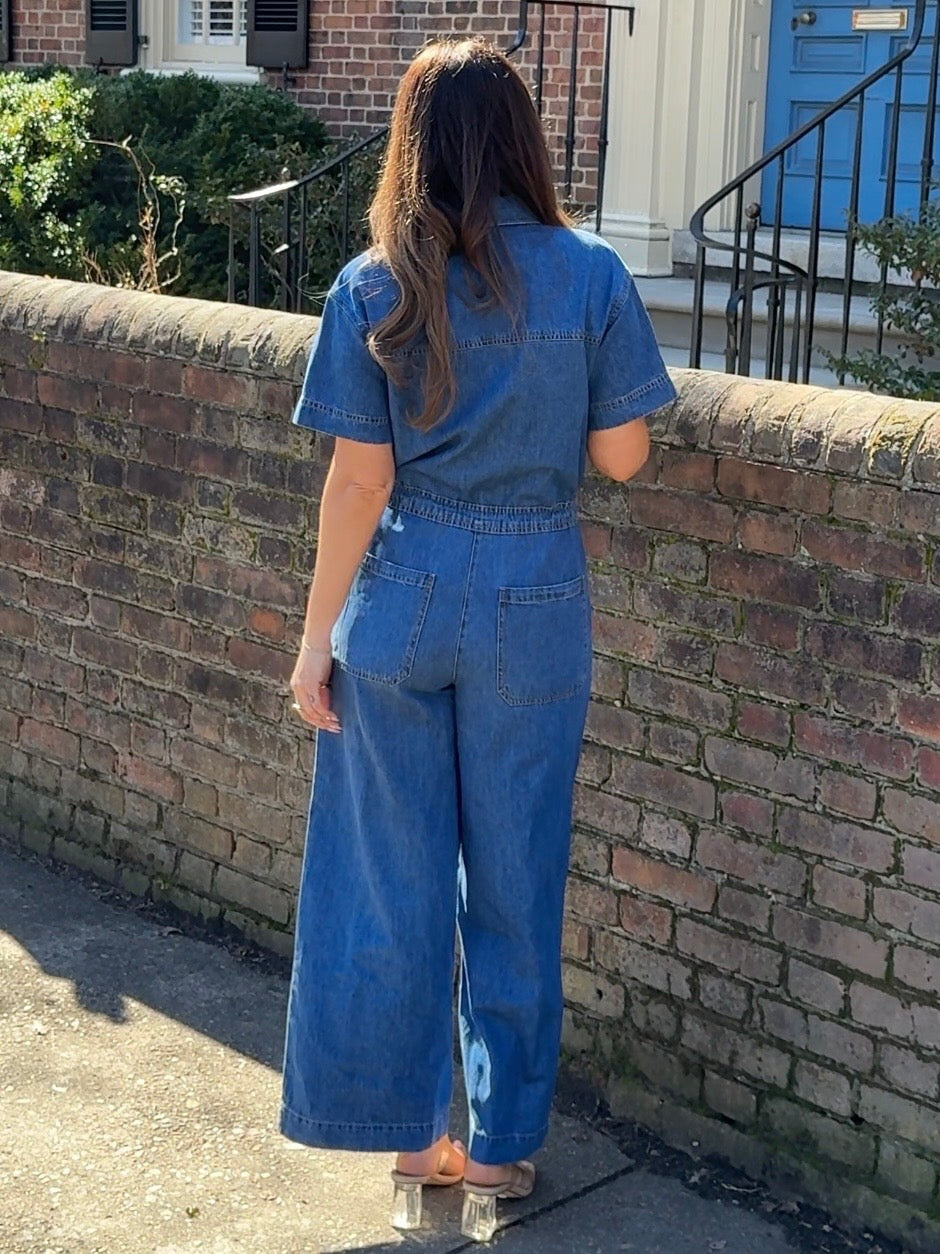 Z Supply | Elsie Denim Jumpsuit | Sweetest Stitch Boutique Richmond