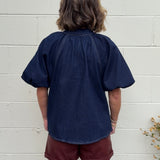 THML | Maeve Denim Puff Sleeve Top | Sweetest Stitch Boutique RVA