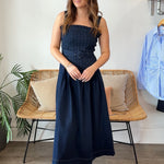 Moon River | Ensley Denim Midi Dress | Sweetest Stitch Boutique