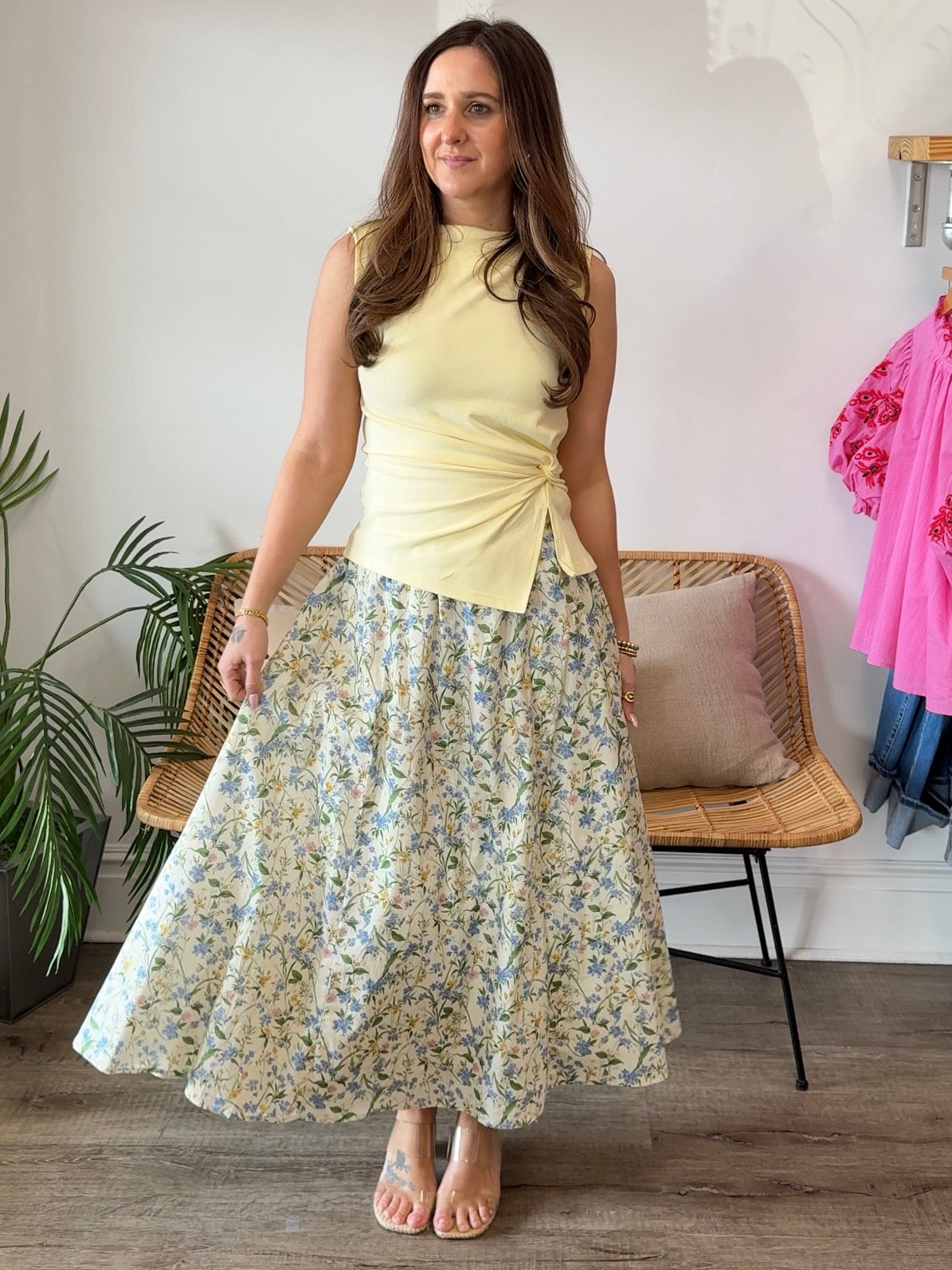 ASTR The Label | Kiera Floral Midi Skirt | Sweetest Stitch Boutique